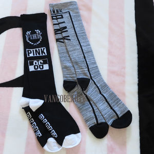 Victoria's Secret PINK Knee High Socks 2 pairs new